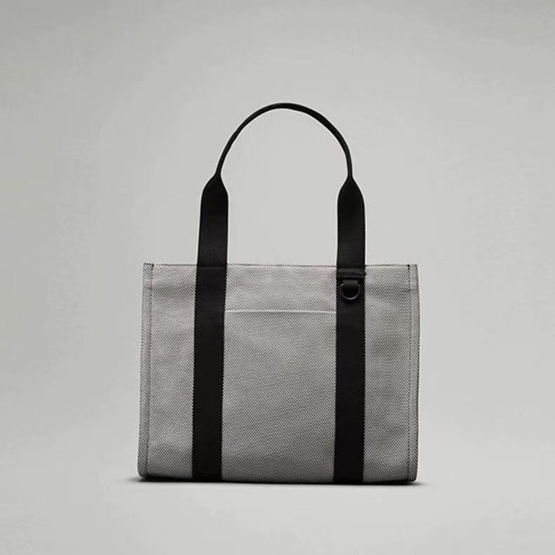 #79 Women's New Fashion Canvas Two-color Portable Large-capacity Joker Shoulder Bag Tote Bag