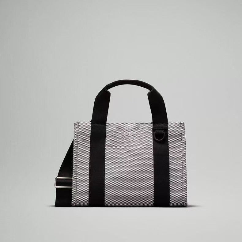 #79 Women's New Fashion Canvas Two-color Portable Large-capacity Joker Shoulder Bag Tote Bag