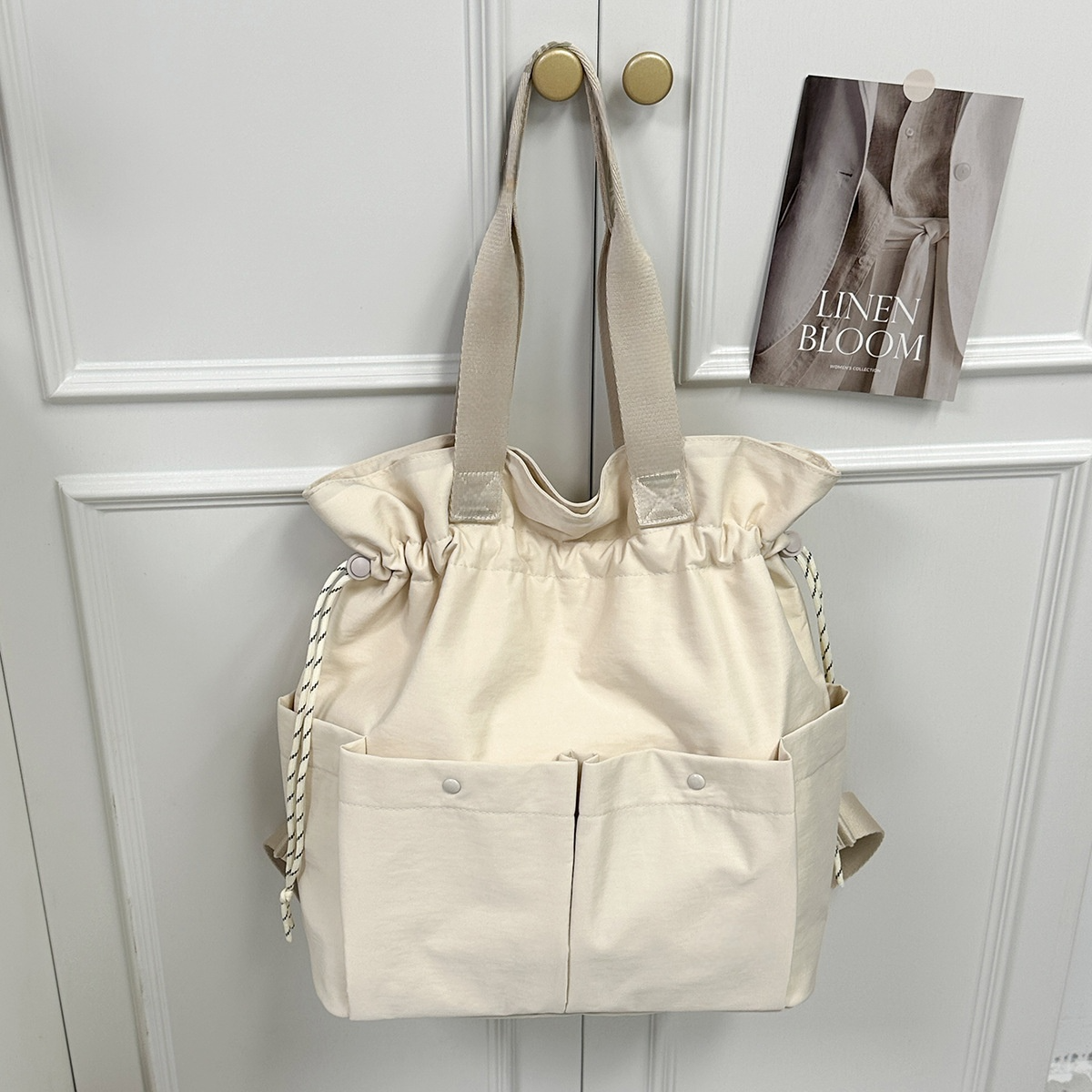 #129 Women's new shoulder bag large capacity multi-pocket shoulder bag