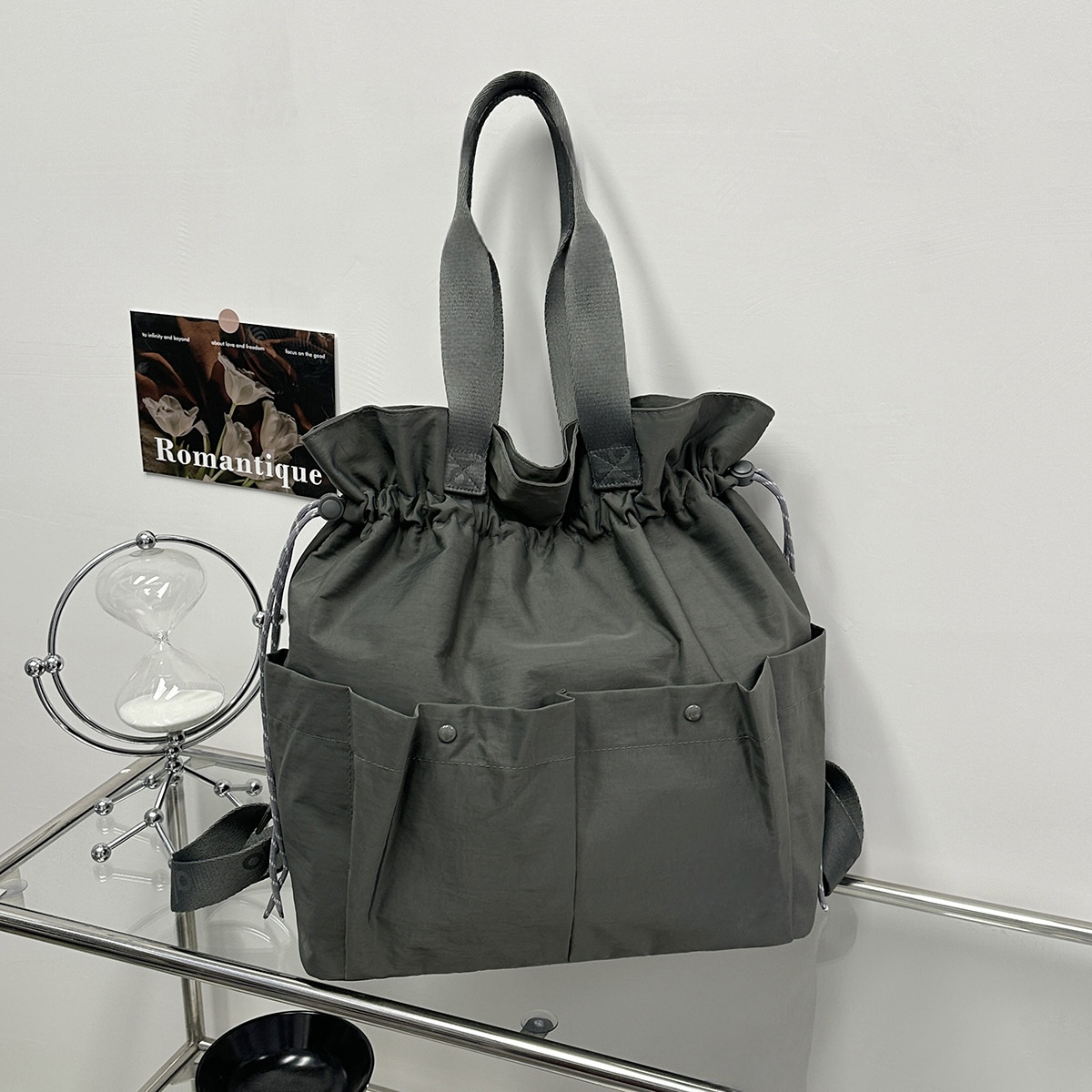 #129 Women's new shoulder bag large capacity multi-pocket shoulder bag