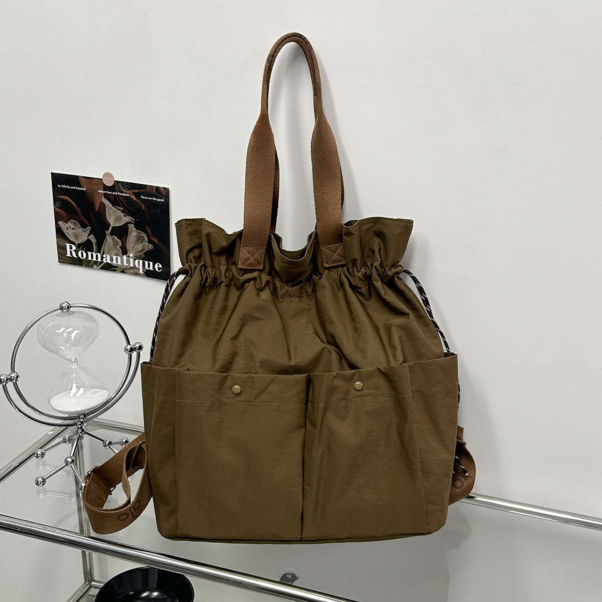 #129 Women's new shoulder bag large capacity multi-pocket shoulder bag